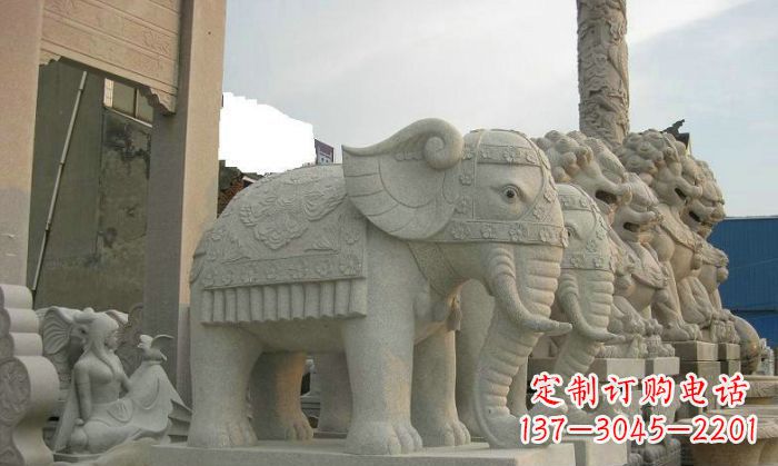 山西产品名称优雅雕塑大象招财雕塑