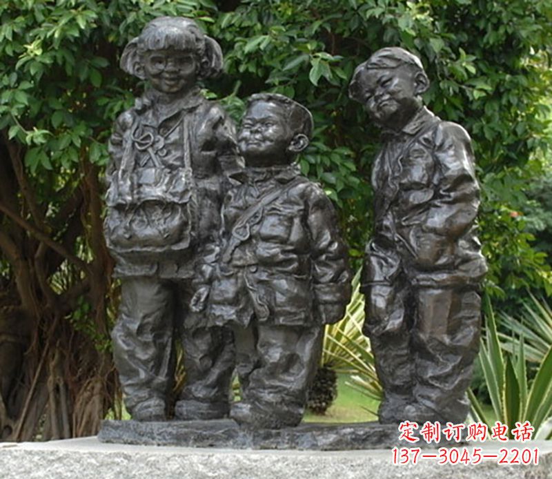 山西中领雕塑可爱儿童铜雕欣赏