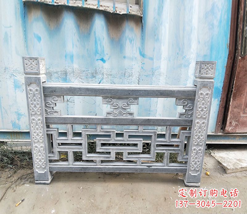 山西艺术精美的公园仿古石栏板雕刻
