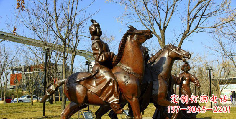 山西汇聚雅致的古典艺术——高端古典女子骑马铜雕