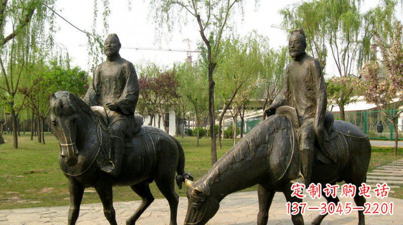 山西浪漫动人的骑马雕塑