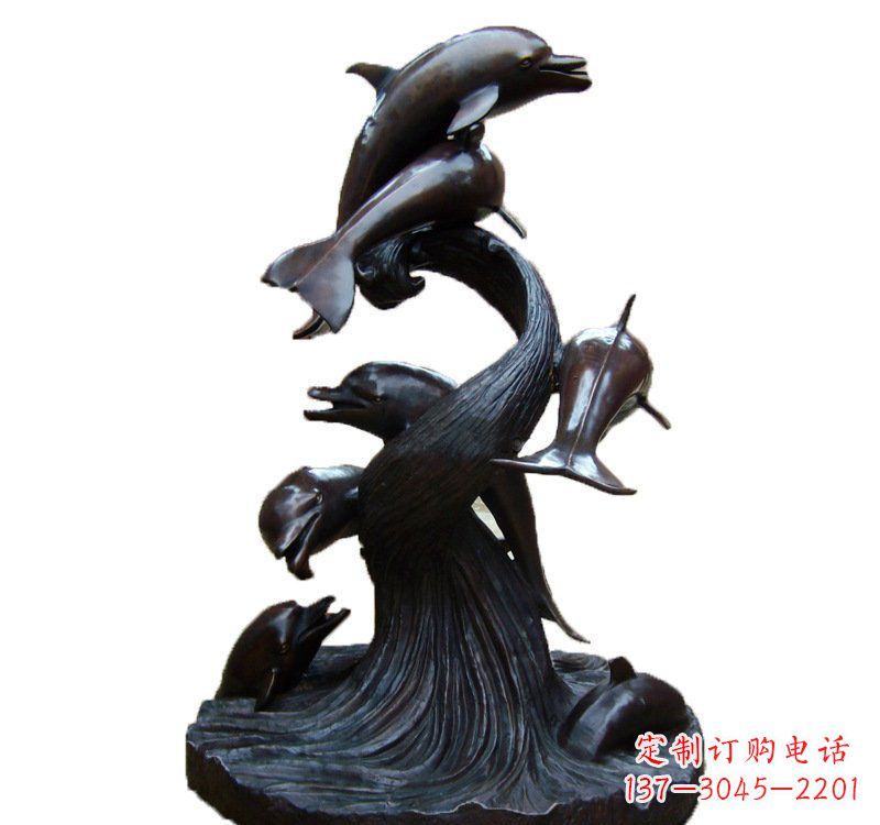 山西产品名称海豚铜雕园林雕塑