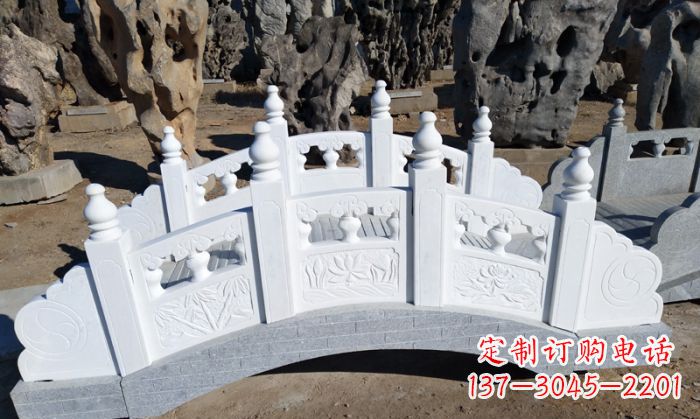 山西手工雕刻的汉白玉拱桥雕塑