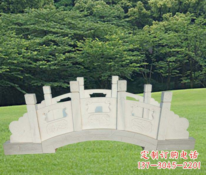 山西手工精美汉白玉石拱桥雕塑