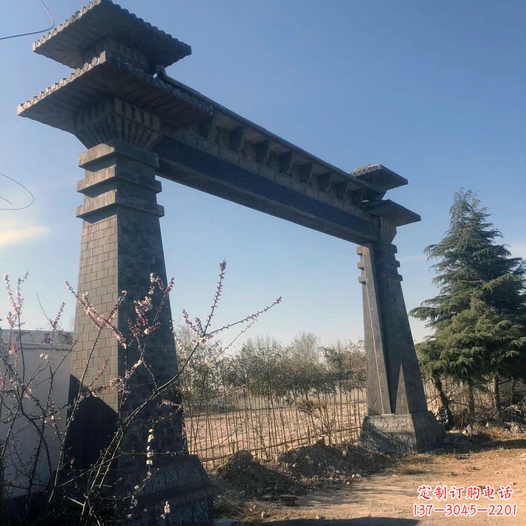 山西公园汉阙大门石雕