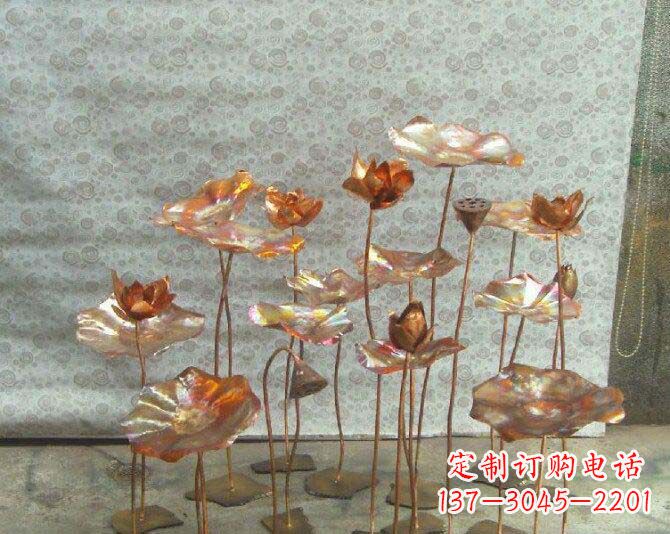 山西荷花风情铜雕
