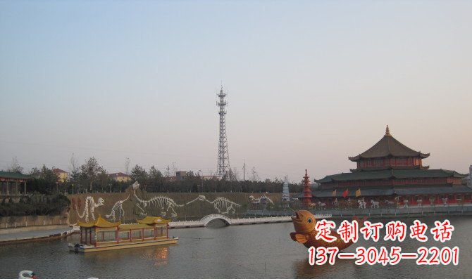 山西静谧自然,金鱼铜雕精美绝伦