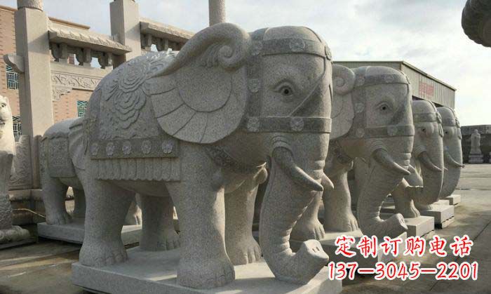 山西庄严雄伟的大象石雕