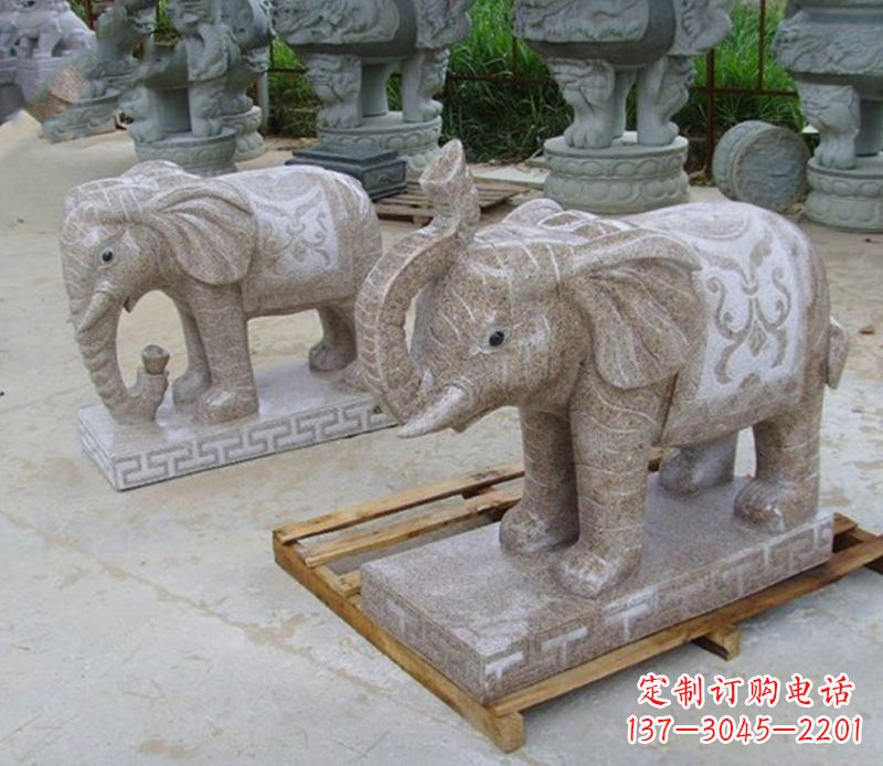 山西精美大象雕塑