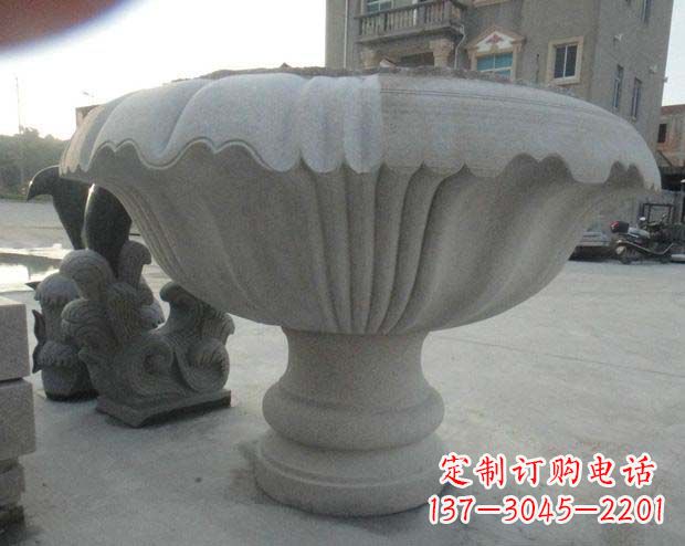 山西高端大理石花盆雕塑