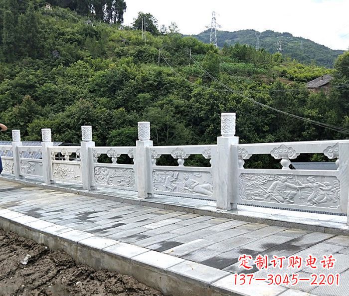 山西公园景观大理石栏板石雕_2