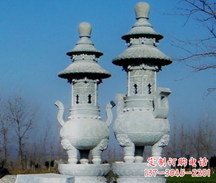 山西公园景观仿古石雕香炉