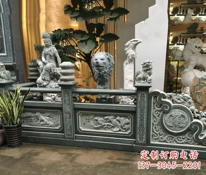 山西精美仿古石栏板雕塑