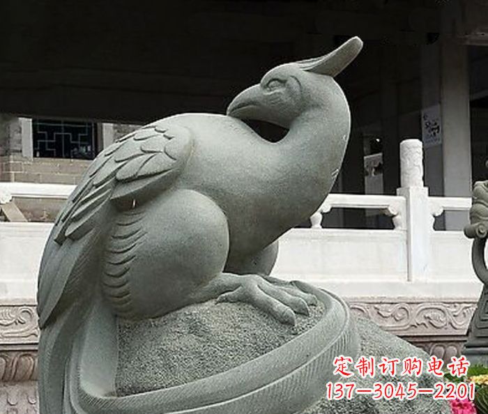 山西精美的凤凰石雕
