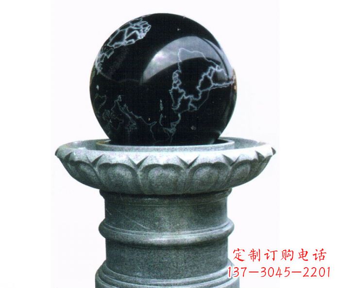 山西公园景观风水球喷泉石雕 (3)