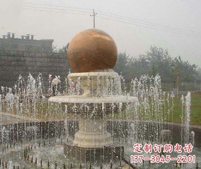 山西公园景观风水球喷泉石雕