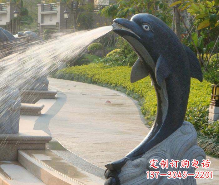山西现代公园景观海豚雕塑
