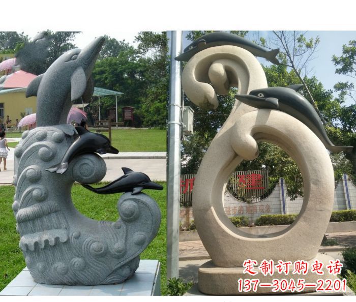 山西海豚雕塑，让你的公园景观更加优美缤纷