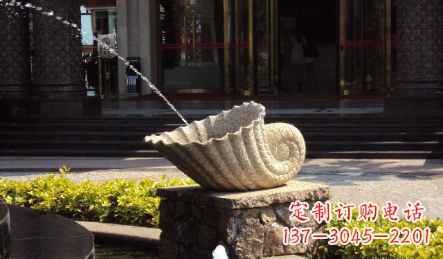 山西公园景观蜗牛喷泉石雕