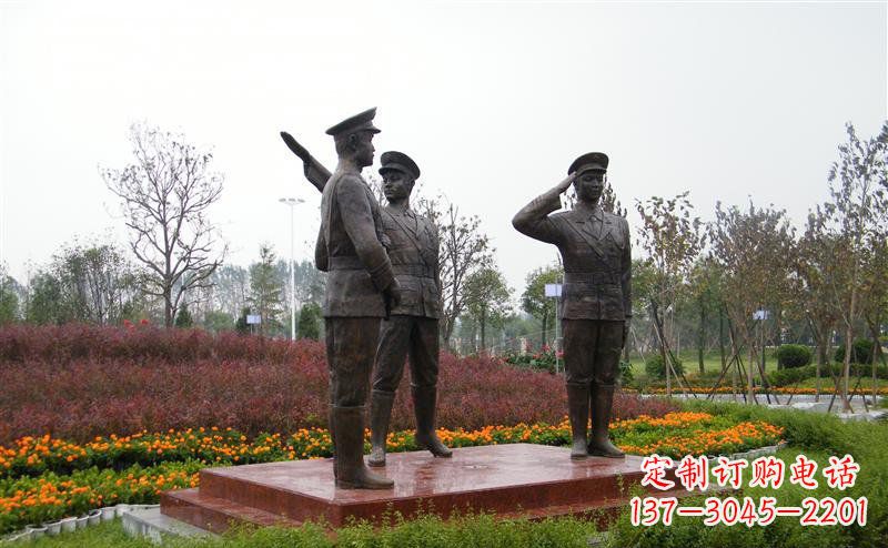 山西公园警察人物铜雕