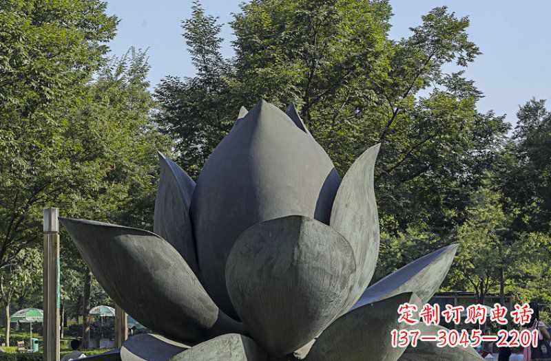 山西公园莲花景观铜雕