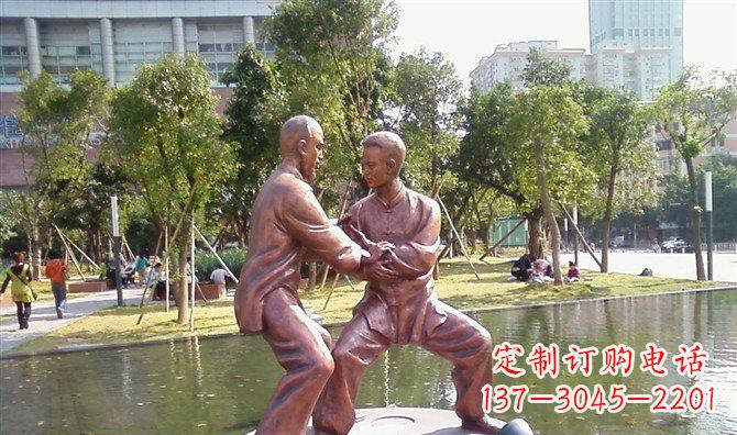 山西太极拳铜雕精美工艺品
