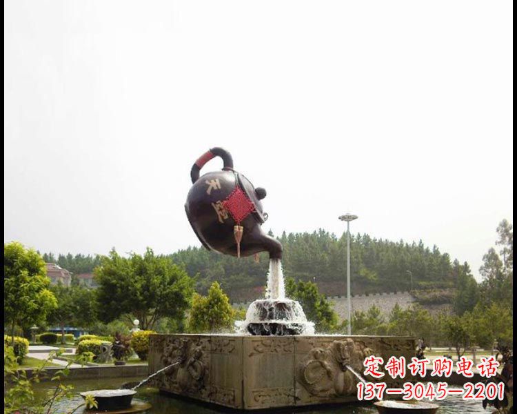 山西传统工艺茶壶铜雕