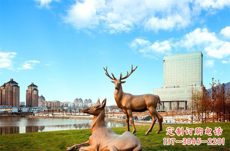 山西优质精美羚羊铜雕塑