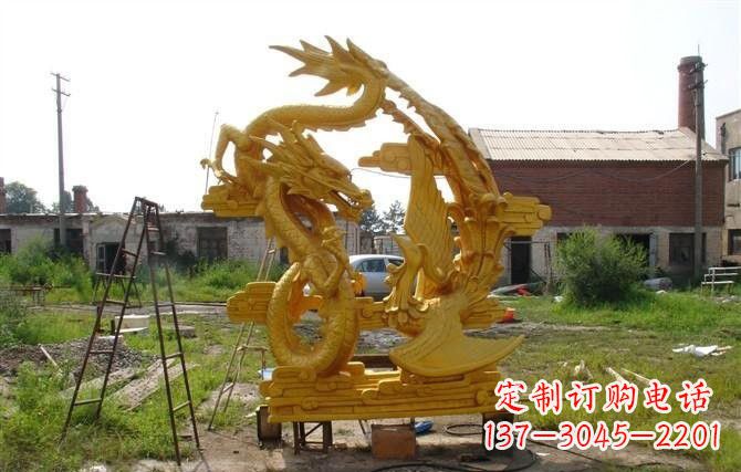 山西产品名称“象征吉祥,唤醒美好——中领雕塑铜雕龙凤呈祥”