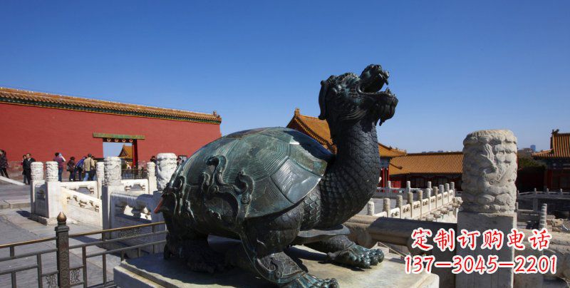 山西公园龙龟景观铜雕