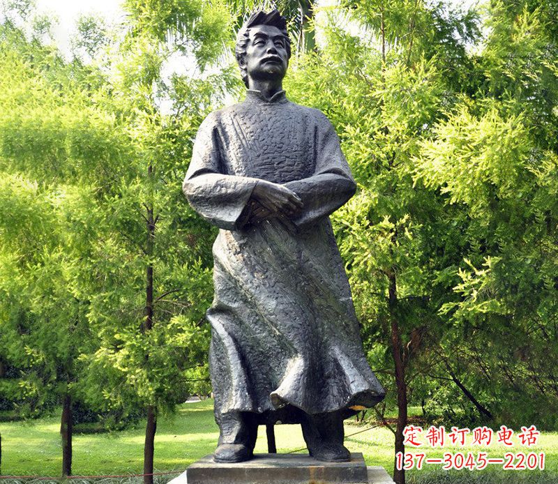 山西公园鲁迅名人铜雕