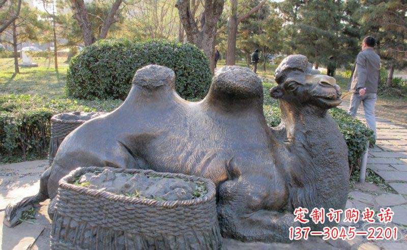 山西精致骆驼铜雕塑