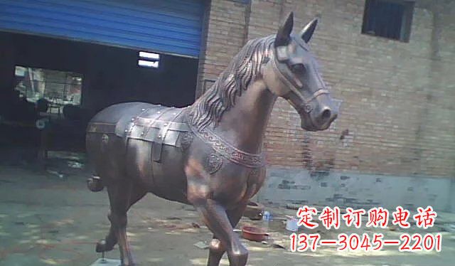 山西公园马动物铜雕 (4)