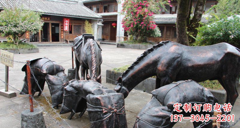 山西公园马动物铜雕 (7)