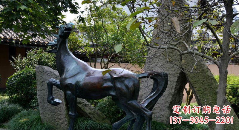山西公园马动物铜雕 (6)