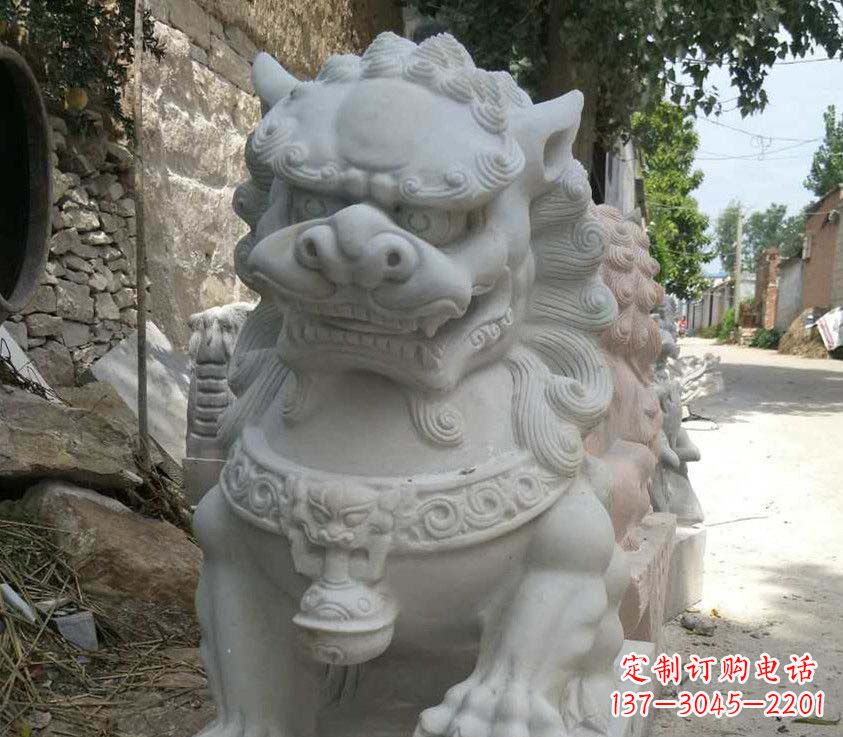 山西中领雕塑母子狮子石雕