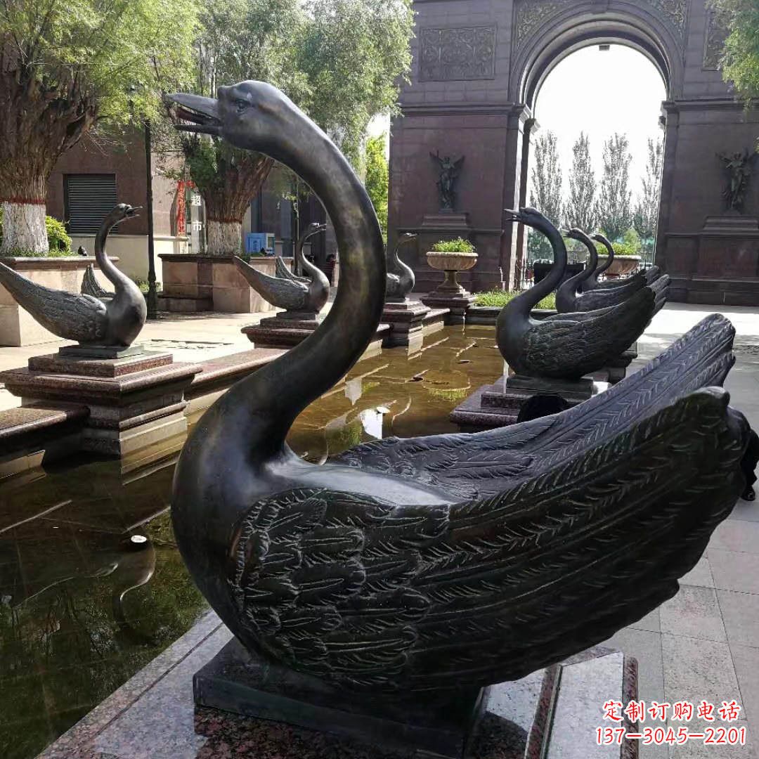 山西精致天鹅铜雕