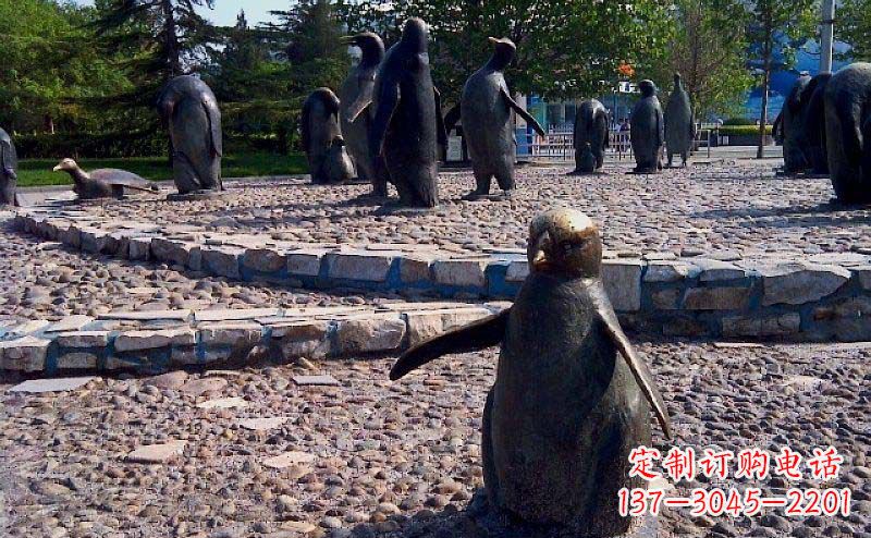 山西企鹅动物铜雕