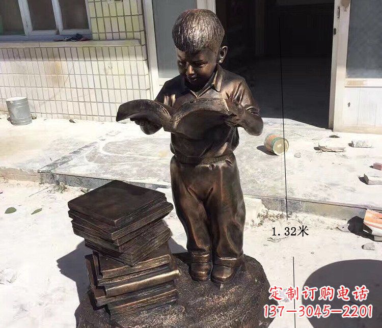 山西杰出的小孩铜雕