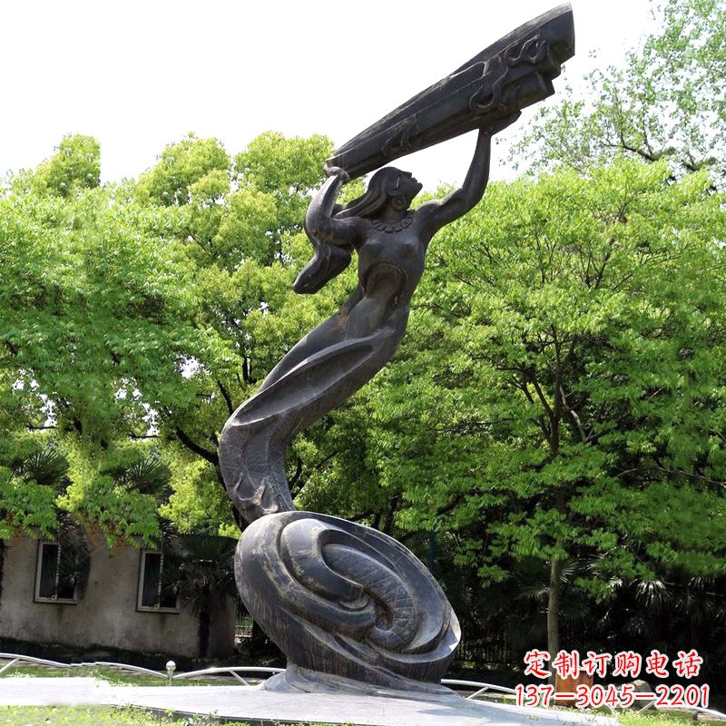 山西公园神话传说人物始母神女娲补天景观雕塑