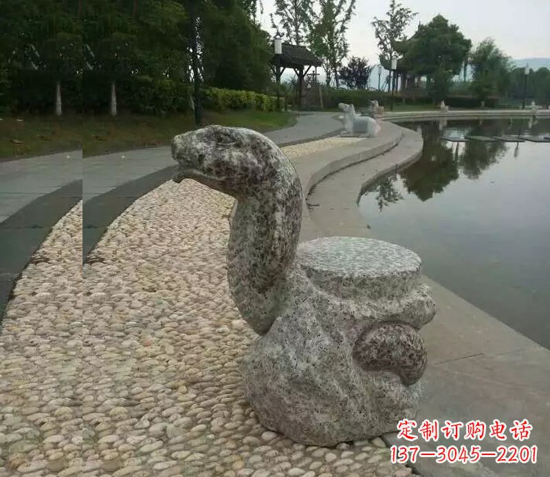 山西中领雕塑-十二生肖蛇石雕