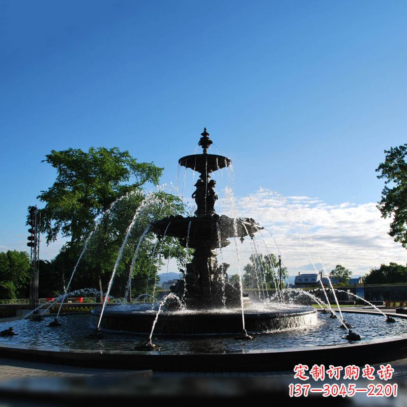 山西精美喷泉雕塑,点缀公园美景
