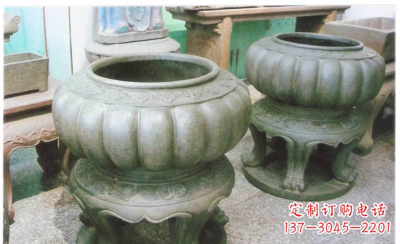山西铜质公园水缸雕塑