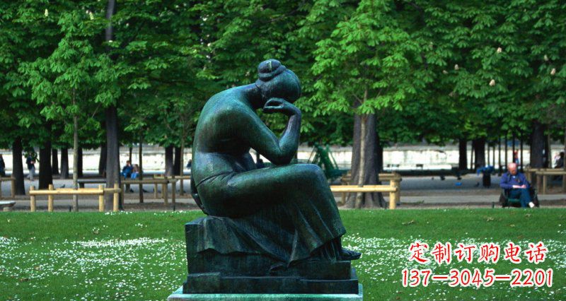 山西经典精美女人铜雕