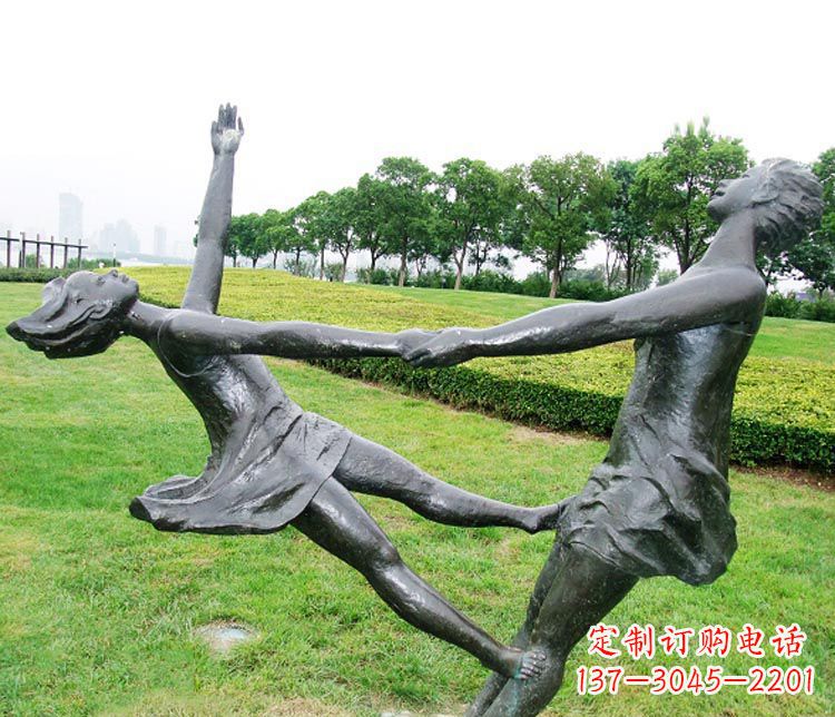 山西中领雕塑定制风姿绰约的女孩铜雕