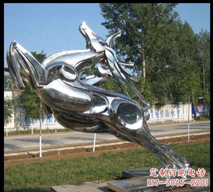 山西梅花鹿不锈钢雕塑新美的精美装饰