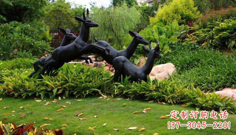 山西活力无限的动物铜雕