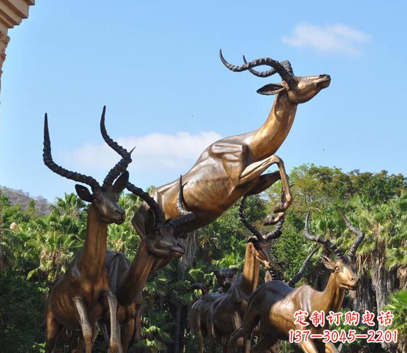 山西立体雕塑——羚羊奔跑
