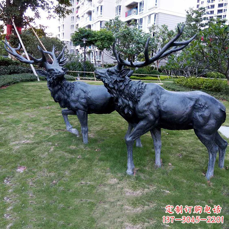 山西自然风格动物铜雕塑