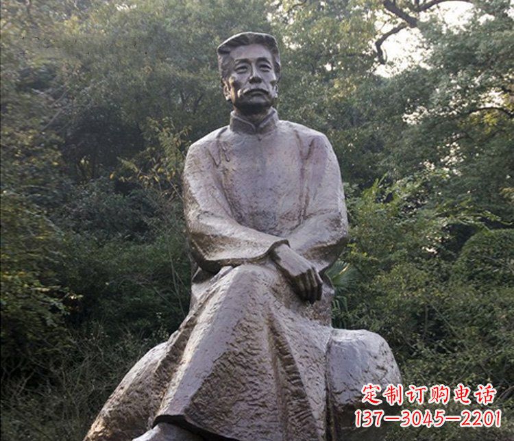 山西高贵雄伟,全球首创,鲁迅人物铜雕塑